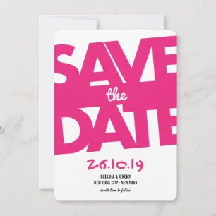 Reserva La Fecha Moderna Tipografía Negrita Fotografía Elegante Gua