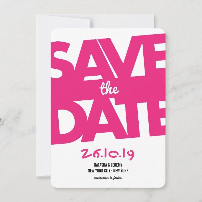 Reserva La Fecha Moderna Tipografía Negrita Fotografía Elegante Gua (Anverso)