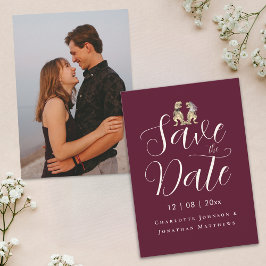 Reserva La Fecha Moderna y elegante Boda de Dinosaurios con foto di