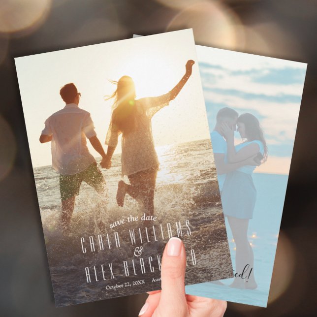 Reserva La Fecha Moderna y elegante escritura de casamiento de foto (Subido por el creador)
