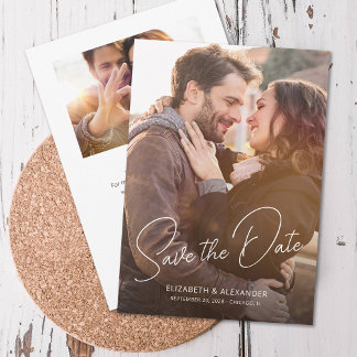 Reserva La Fecha Moderna y elegante escritura simple foto