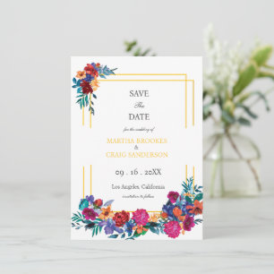 Reserva La Fecha Moderna Y Elegante Floral Ahorra La Fecha