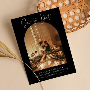 Reserva La Fecha Moderna y elegante foto de Arco Boda del Boho Blan