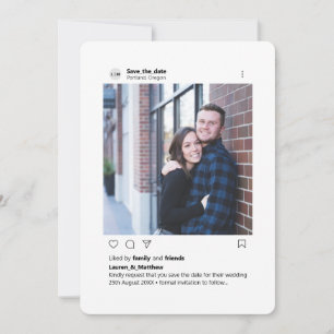 Reserva La Fecha Moderna y elegante foto Personalizado recóndita en