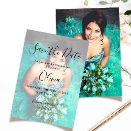 Reserva La Fecha Moderna y elegante Quinceanera 15ª foto de cumplea