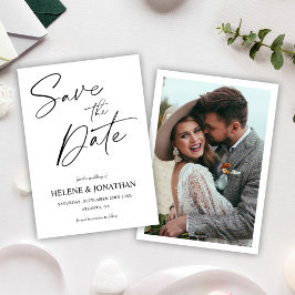 Reserva La Fecha Moderna y sencilla foto Minimalista elegante