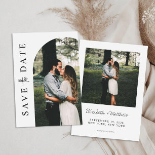 Reserva La Fecha Moderna y simple boda fotográfica salva la fecha