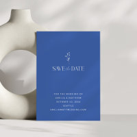 Moderno Boda de dibujo floral elegante azul vibran