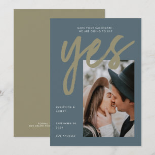 Reserva La Fecha Moderno Boda de fotografía de guion grande y simpl
