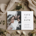 Reserva La Fecha Moderno Boda de fotografía elegante<br><div class="desc">La boda diseñada por un personalizado permite guardar la tarjeta de fecha con un diseño moderno y sencillo con una tipografía elegante.</div>