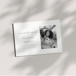 Reserva La Fecha Moderno Boda de fotografía Minimalista elegante