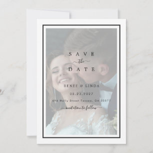 Reserva La Fecha Moderno Boda elegante de fotografía fotográfica si