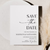 Moderno Boda Minimalista blanco negro elegante