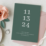 Reserva La Fecha Moderno boda minimalista de salvia limpia y verde<br><div class="desc">Boda minimalista simple y moderna. Salve la fecha en tonos de color verde sabio. Por favor,  contáctame si necesitas artículos adicionales.</div>