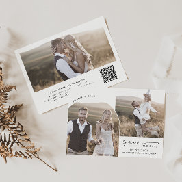 Reserva La Fecha Moderno Boho Arch QR Código 3 Foto