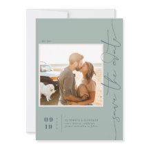 Moderno Boho Ocean Glass | Foto Guardar la fecha