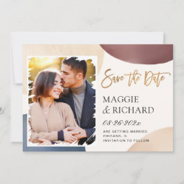 Reserva La Fecha Moderno brote de brocha de brocha Resumen de forma