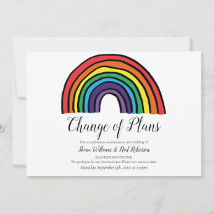 Reserva La Fecha Moderno cambio de fecha en el evento Rainbow pospu