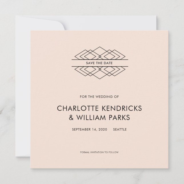 Reserva La Fecha Moderno decoro Guardar la fecha (Anverso)