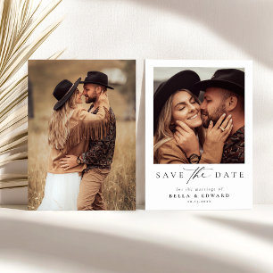 Reserva La Fecha Moderno matrimonio fotográfico de 2 salva la fecha