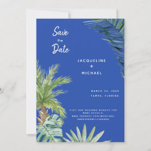 Reserva La Fecha Moderno Mediterráneo Azul botánico salva la fecha