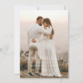 Reserva La Fecha Moderno Minimalista Foto Boda Guardar la Fecha