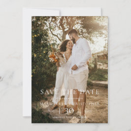 Reserva La Fecha Moderno Minimalista Foto de Boda Guardar la Fecha