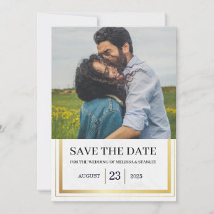 Reserva La Fecha Moderno Minimalista simple Boda de fotografía eleg