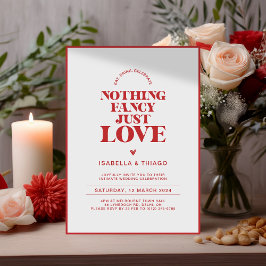 Reserva La Fecha Moderno monocromo Rojo Nada elegante, solo amor