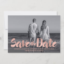Reserva La Fecha Moderno Rosa Gold Love Save the Date Photo Card