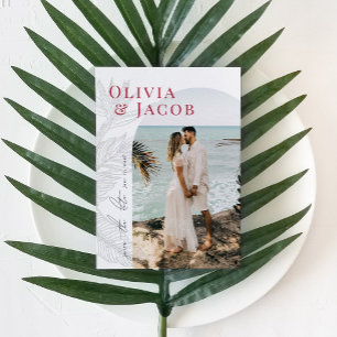Reserva La Fecha Moderno Tropical Save the Date Card