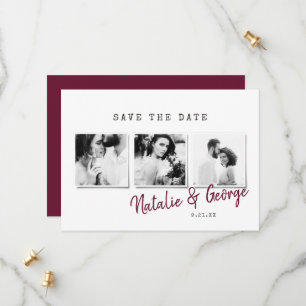 Reserva La Fecha Moderno y minimalista boda de fotos multidiseño