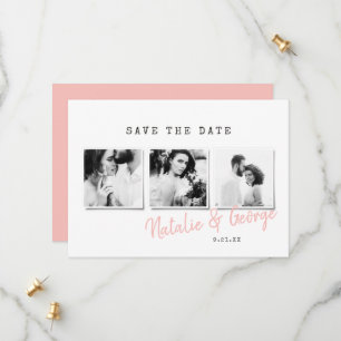 Reserva La Fecha Moderno y minimalista boda de fotos multidiseño