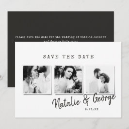 Reserva La Fecha Moderno y minimalista boda de fotos multidiseño