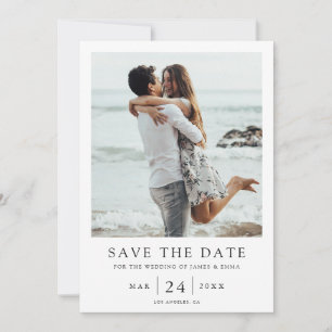 Reserva La Fecha Moderno y simple Boda de fotografía Minimalista el