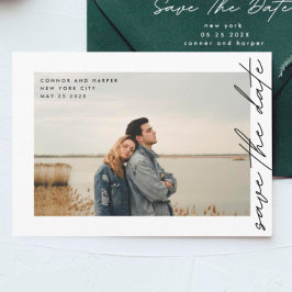 Reserva La Fecha Modos laterales del borde de la foto del código QR