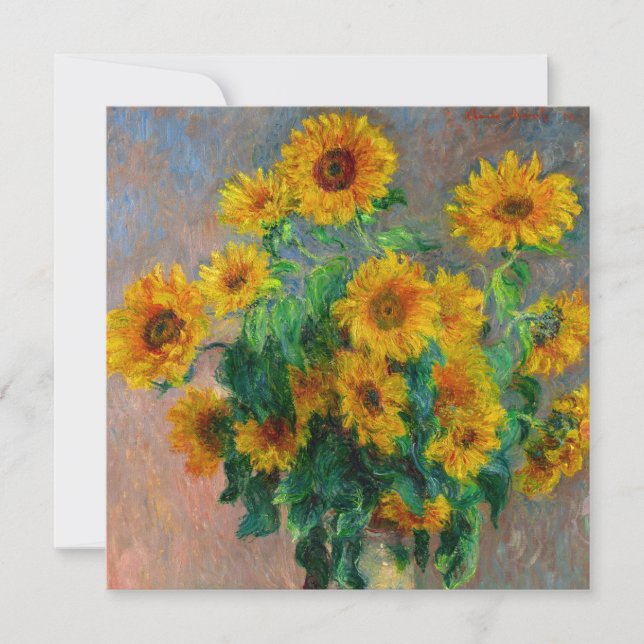 Reserva La Fecha Monet Sunflowers (Anverso)