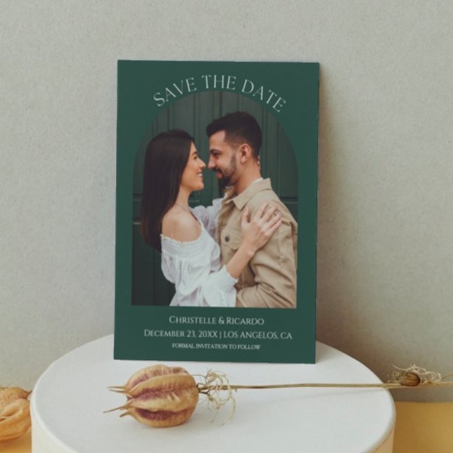 Reserva La Fecha Monograma de Boda verde esmeralda Guardar la fecha (Subido por el creador)