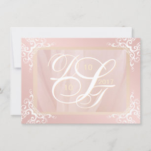 Reserva La Fecha Monograma de Subió Gold Save the Date