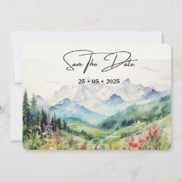 Reserva La Fecha Montaña floral simple horizontal