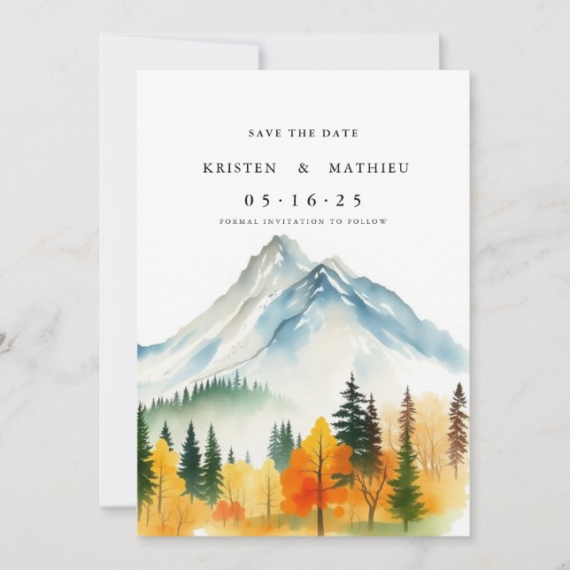 Reserva La Fecha Montaña Personalizado clásica (Anverso)