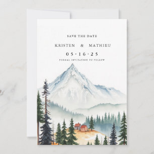 Reserva La Fecha Montaña Personalizado Cute