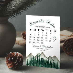 Reserva La Fecha Montañas acuáticas y calendario de Bodas de pinos