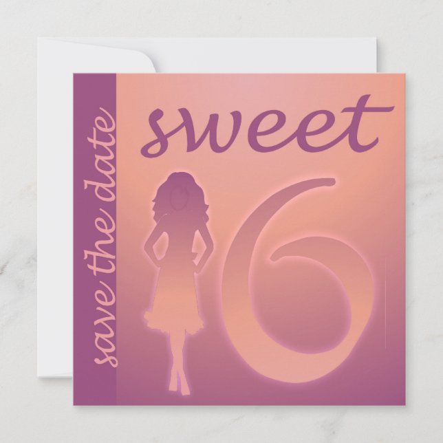 Reserva La Fecha Morple Sweet 16 Save the Date (Anverso)