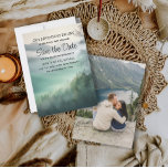 Reserva La Fecha Mountain Adventure Boda Photo Save Date<br><div class="desc">Montaña y boda de aventura Guardar la tarjeta de fecha. Personalizado con tu foto en la parte de atrás. Compra copias impresas o ordena digitalmente para compartirlas con amigos y familiares a través de correo electrónico o en tus medios sociales.</div>