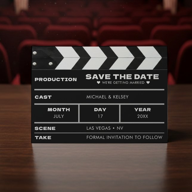 Reserva La Fecha Movie Film Clap Board Wedding (Subido por el creador)