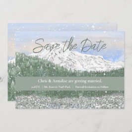Reserva La Fecha Mt Rainier National Park Wedding Save the Date