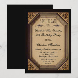 Reserva La Fecha Muerte gótica decoro a su fiesta de cumpleaños de