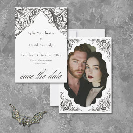 Reserva La Fecha Murciélago victoriano hasta la muerte Boda blanco 