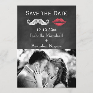 Reserva La Fecha Mustache & Lips Foto Guardar la fecha